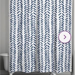 Alline Modern Herringbone Single Shower Curtain - Wayfair